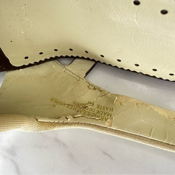 Franco Sarto Slingback Heels - Beige & Brown - Size 8M - Picture 11 of 15